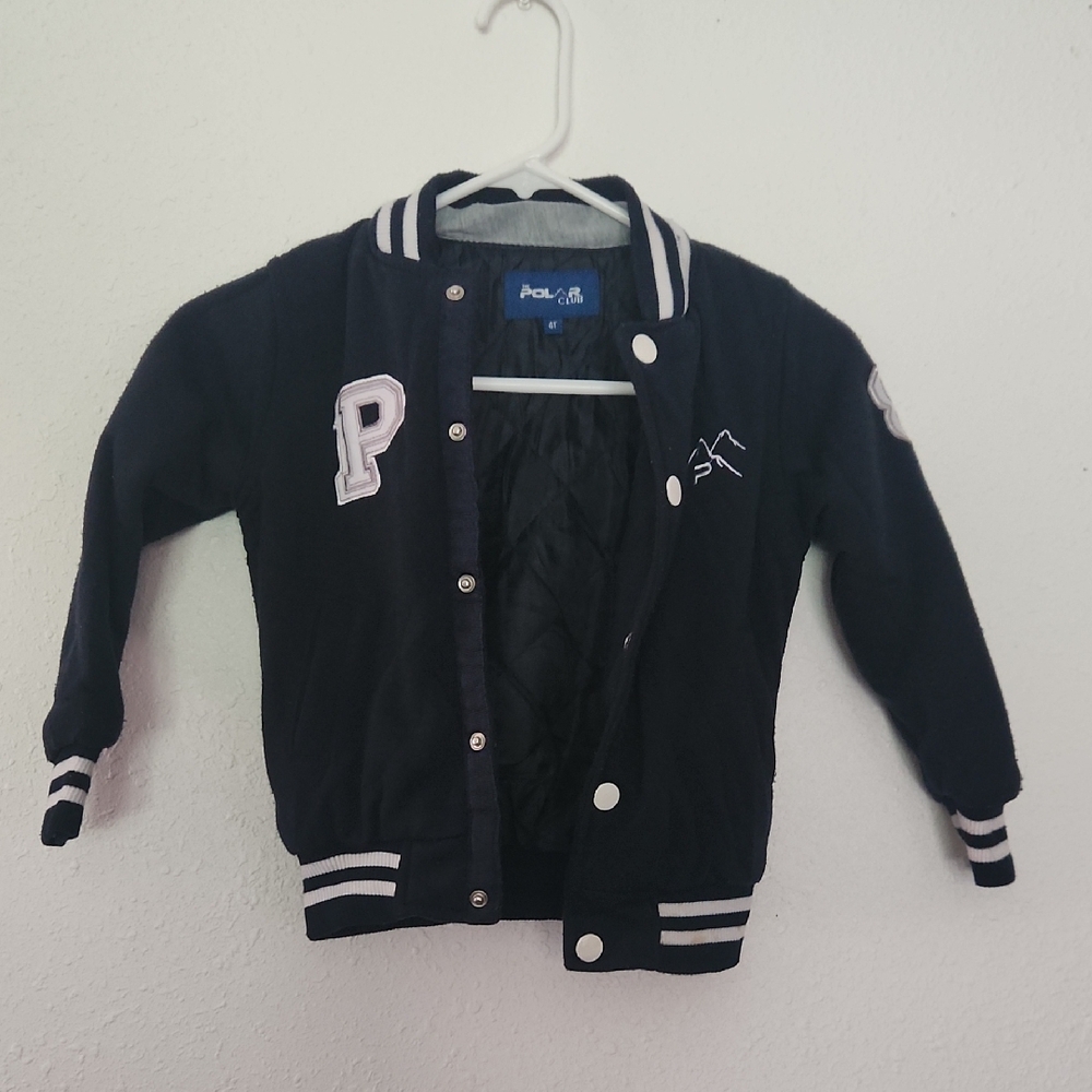 🪩 2/$15 // The POLAR CLUB: Navy Toddler Varsity Jacket